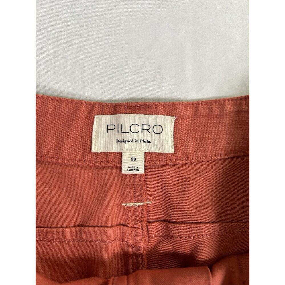 Pilcro Painted Puddle Flare Cargo Pants Womens Size 28 Burnt Orange Boho - Picture 8 of 14